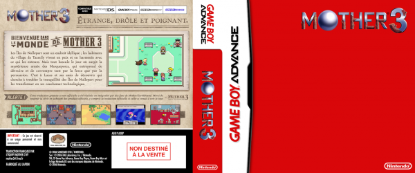 Concept de boîte de jeu pour Mother 3 en français