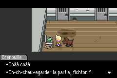 Grenouille en fauteuil roulant