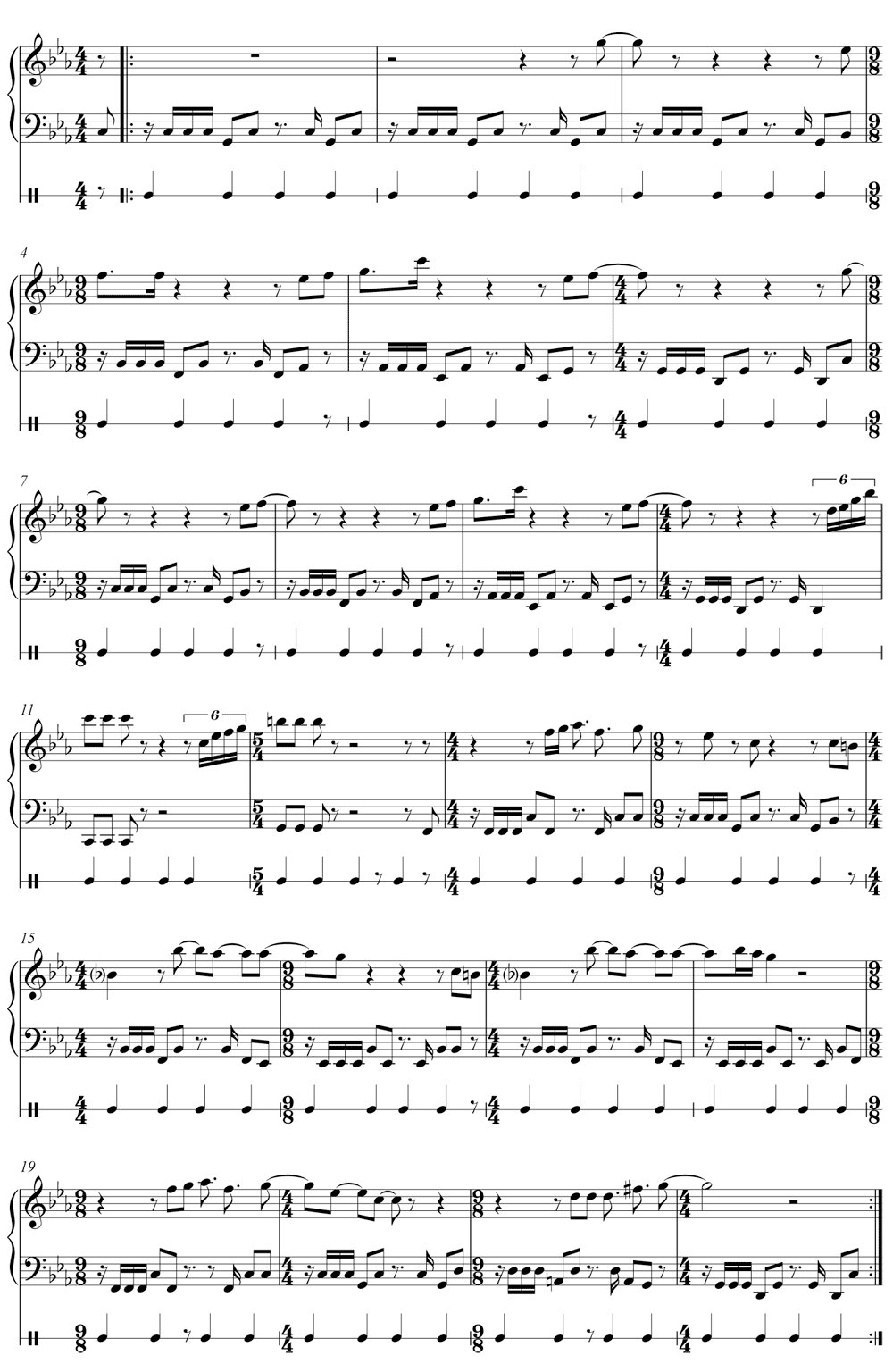Partition de Backbeat de bataille – difficile